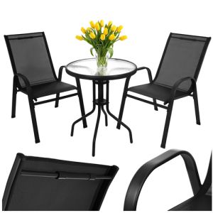 Juego de Muebles de Jardín Gardlov - Mesa y 2 Sillas