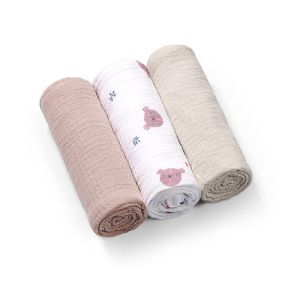Pañales de Muselina Crinkle Babyono - 3 Piezas Suaves