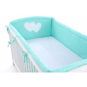 Protector de Cuna XXL Hearts Mint My Sweet Baby