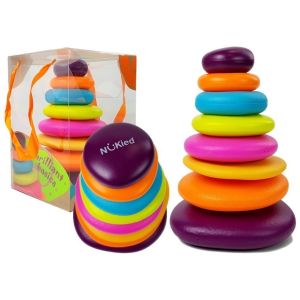 Pirámide de aros coloridos para el desarrollo infantil