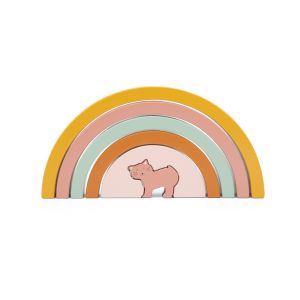 Arco iris de madera apilable Trixie - Estimula la creatividad