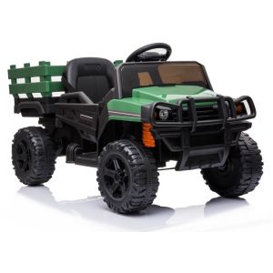Coche Eléctrico Infantil Verde con Luces y Radio