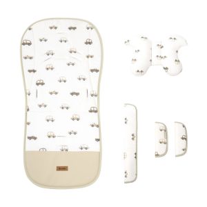 Set Deluxe Silla de Paseo Muselina Coches: Colchoneta, Cojín y Fundas Sencillo