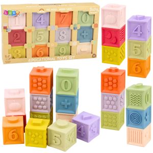 Set de Bloques Sensoriales Educativos de Goma 12 pcs