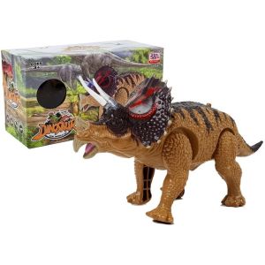 Dinosaurio Triceratops Amarillo a Pilas