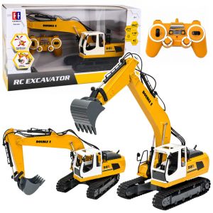 Excavadora Crawler RC 1:16 de Lean Toys con control remoto y luces