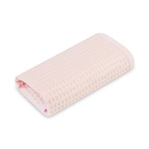 Toalla infantil de mano Sensillo waffle rosa 30x50 cm con gancho, vista extendida