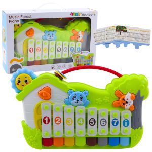 Piano Musical Bosque con Xilófono y Tarjetas de Melodías