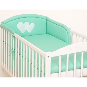 Protectores de Cuna My Sweet Baby – Hearts Mint