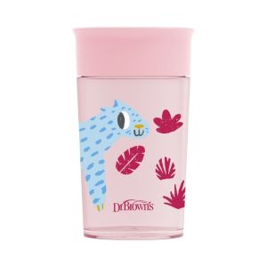 Vaso de Entrenamiento Cheers 360 Dr brown`s 300 ml Rosa