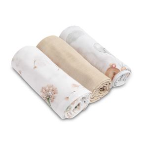 Pañales de Muselina Sensillo Grises con Ositos - Pack de 3
