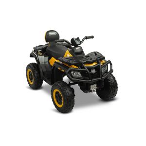 Vehículo Toyz Rush amarillo para aventuras al aire libre.
