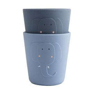 Vasos de silicona Trixie 2-pack - Mrs. Elephant para bebés