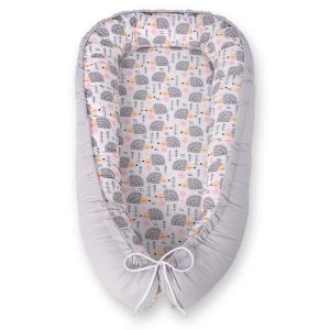 Nido Premium Doble Cara para Bebés My Sweet Baby - Hedgehogs Grey