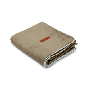 Manta de terciopelo beige 75x100 cm Sensillo - Suave y ligera