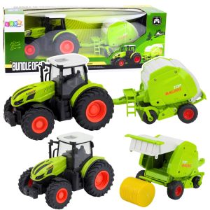 Tractor agrícola a control remoto con empacadora 1:24
