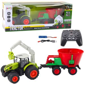 Tractor Agrícola con Sembradora y Agarrador Rotativo RC 2.4G