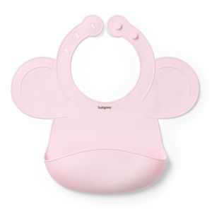 Babero de Silicona Ajustable Babyono Rosa para Bebés
