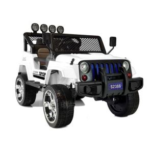 Jeep Infantil Eléctrico S2388 Blanco con Luces y Sonido