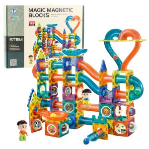 Set de Bloques Magnéticos y Pista de Bolas, 188 piezas