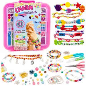Set para hacer joyas en maletín con abalorios 1000 piezas