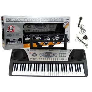 Teclado MP3 MQ-810 con micrófono y 61 teclas para pequeños músicos