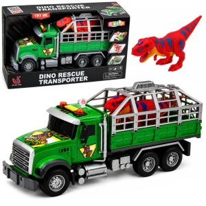 Camión Transportador de Dinosaurios de Lean toys con luces y sonidos