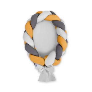 Nido Trenzado 2 en 1 My Sweet Baby - Gris y Amarillo