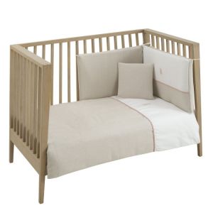 Jgo 2 Pcs.f.nordica Cuna 60 Lino Rosa 100x140x3 Cm - Cambrass