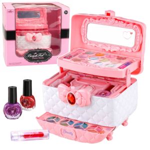Set de Maquillaje y Uñas Infantil con Espejo