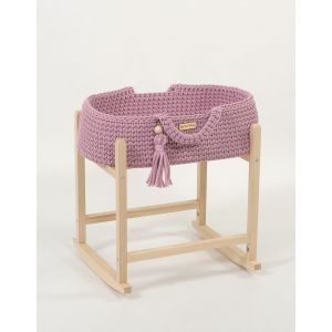 Cesta de Muñecas Boho My Sweet Baby - Moisés de Algodón Lavanda
