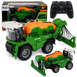 Cosechadora teledirigida Lean Toys 1:24 con función de pulverización