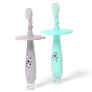 Cepillo de Dientes de Silicona BabyOno 12+ para Bebés