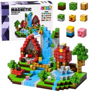 Set de Cubos Magnéticos 3D de Fantasía con 100 piezas brillantes.