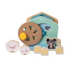 Molino de Agua de Madera Chicco toys en acción girando la rueda