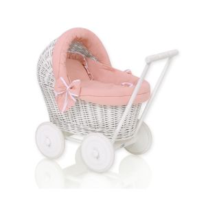Cochecito de Muñecas de Mimbre My Sweet Baby con Ropa de Cama