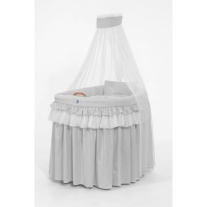 Cesta de Moisés My Sweet Baby Little Prince Gray con diseño elegante y material natural