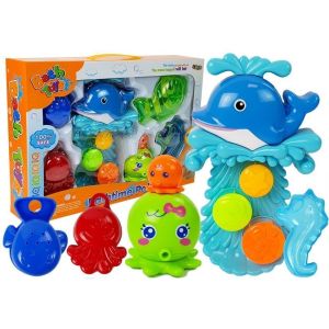 Kit de Baño Delfín con Animales Marinos de Plástico
