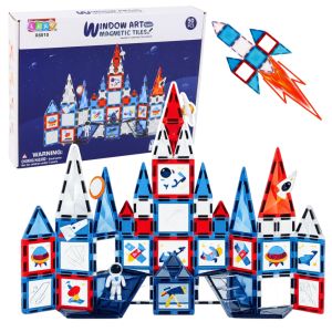 Bloques de construcción magnéticos de Lean toys con piezas de colores