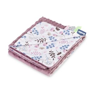 Manta Minky Infantil Sensorial Twigs Rosa 75x100 cm