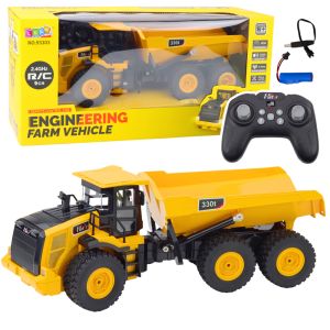 Camión Volquete RC Control Remoto 2.4G Amarillo 39 cm