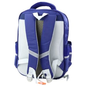 Mochila Escolar con Parches de Dinosaurios Azul Marino 39x27x15cm