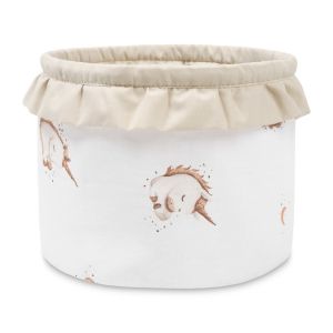 Cesta de Juguetes Unicornio Beige Sensillo - Almacenamiento Infantil