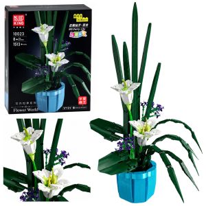 Bloques de Construcción Lilias Blancas en Maceta 1513 pcs