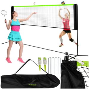 Red de voleibol portátil Trizand para jardín y recreo