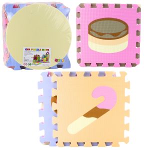 Alfombra Puzzle Educativa de Espuma EVA con Animales Pastel