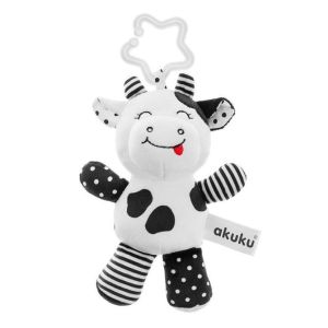 Juguete Colgante de Peluche Vaca Akuku - Estimulación Infantil