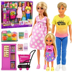 Set Familia Muñecas con Mamá Embarazada y Bebé Anlily