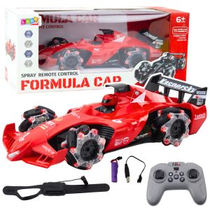 Coche de Carreras RC Efecto Humo Rojo