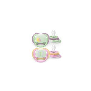 Chupete Philips Avent Ultra Air Night 6-18 meses niña